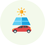 Visible environmental consciousness with solar carports