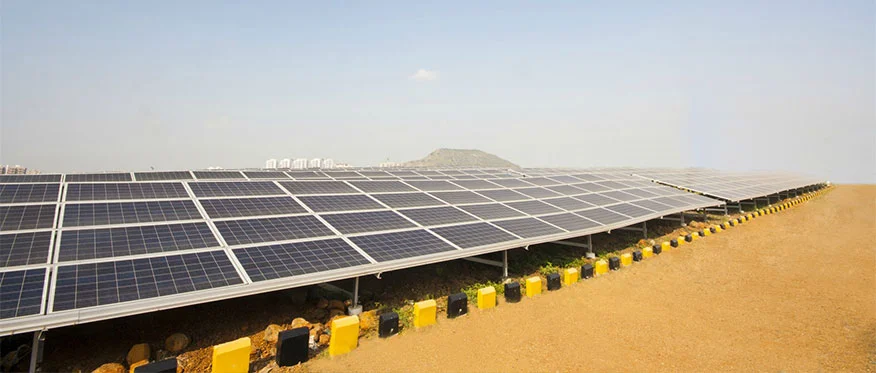 Solar Farms in India on Barren Lands