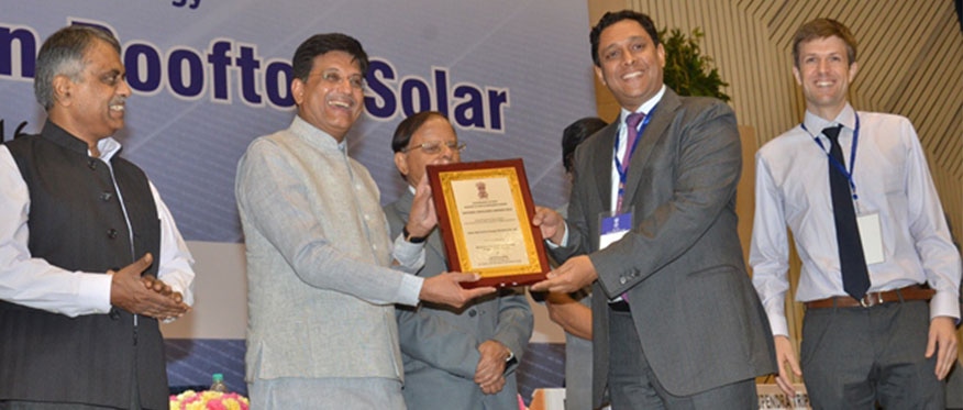 National Excellence Awards as leading Rooftop Solar Developer