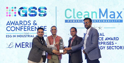 CleanMax won The National ESG Excellence Award in the Large Enterprises Renewable Energy Sector, category