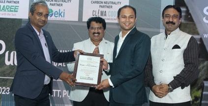 CleanMax's Chief of Staff (Rooftop Solar) Felicitated